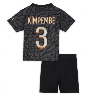 Paris Saint-Germain Presnel Kimpembe #3 Kolmas Pelipaita Lasten 2023-24 Lyhyet Hihat (+ Lyhyet housut)